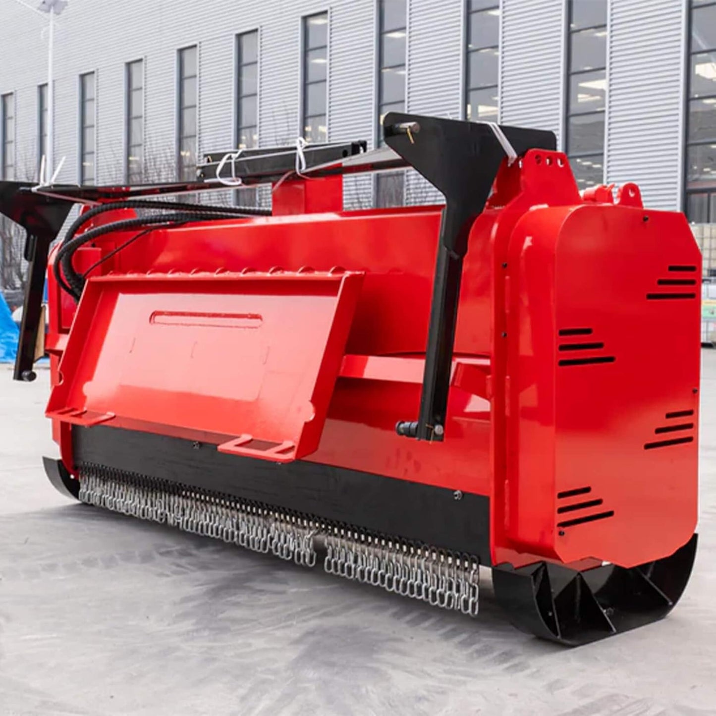 Heavy-Duty 72-Inch Hydraulic Forestry Mulcher Skid Steer Loader Attachment