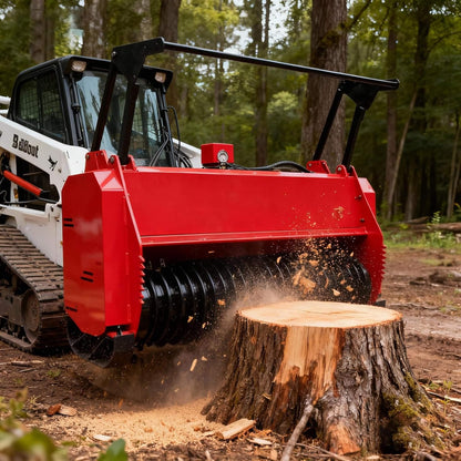 Heavy-Duty 72-Inch Hydraulic Forestry Mulcher Skid Steer Loader Attachment