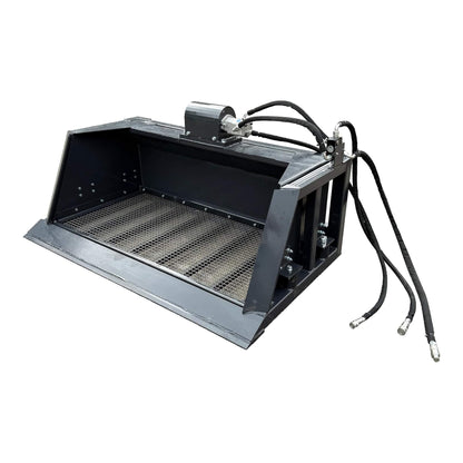 Heavy-Duty 72-Inch Hydraulic Screening Bucket Skid Steer Attachment