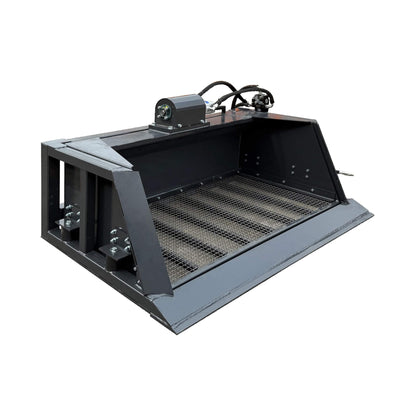 Heavy-Duty 72-Inch Hydraulic Screening Bucket Skid Steer Attachment
