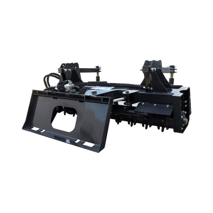 Heavy-Duty 72-Inch Hydraulic Soil Power Rake Skid Steer Attachment