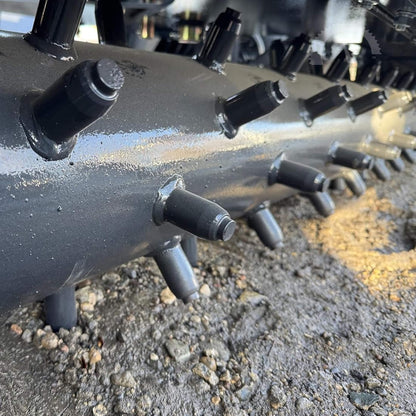 Heavy-Duty 72-Inch Hydraulic Soil Power Rake Skid Steer Attachment