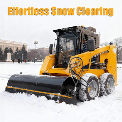 Heavy-Duty 72-Inch Industrial Skid Steer Sweeper Attachment