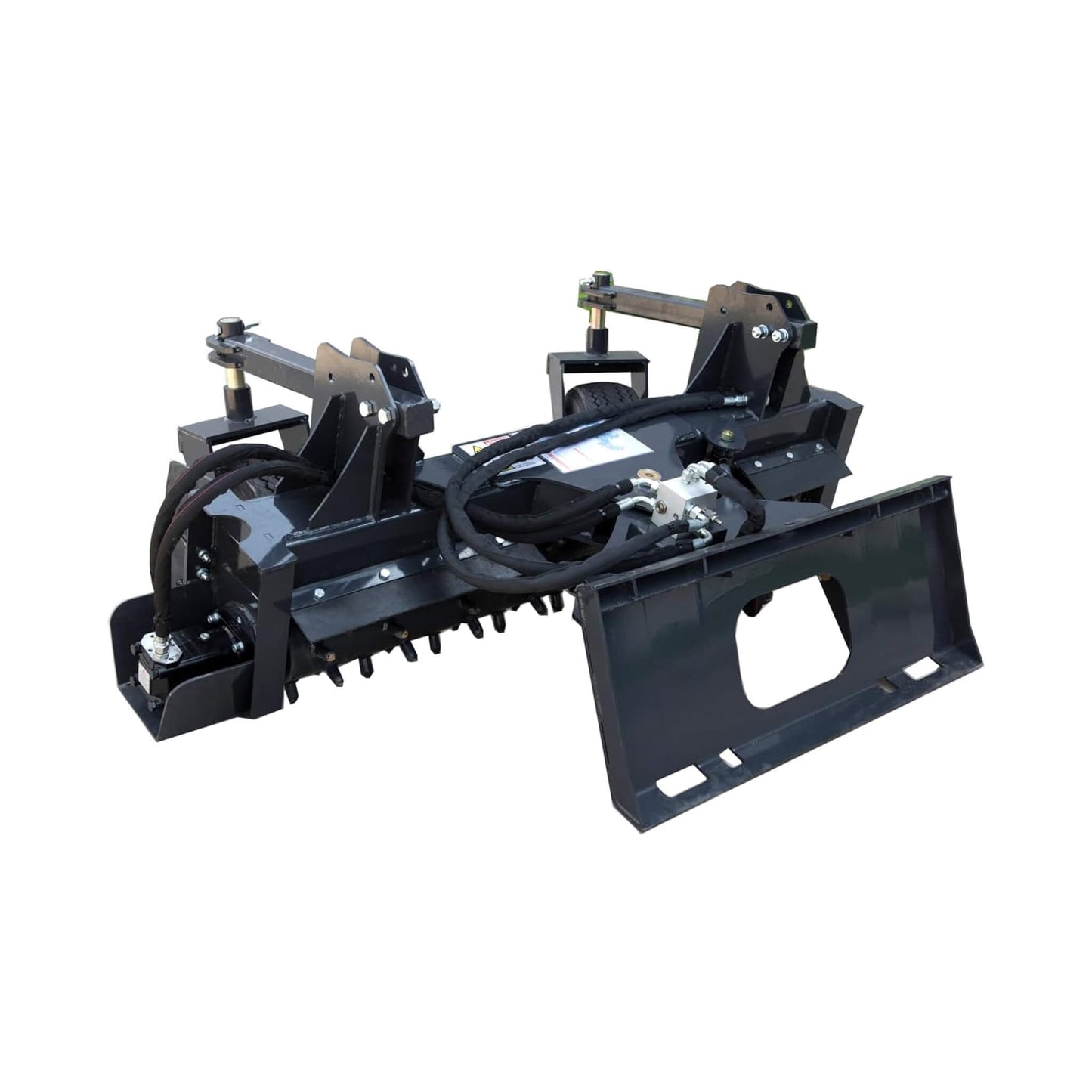 Heavy-Duty 72-Inch Industrial Soil Power Rake Skid Steer Attachment