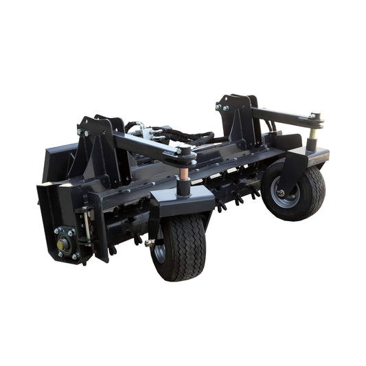 Heavy-Duty 72-Inch Industrial Soil Power Rake Skid Steer Attachment