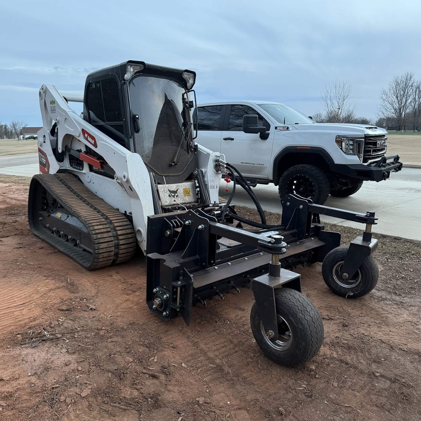 Heavy-Duty 72-Inch Industrial Soil Power Rake Skid Steer Attachment