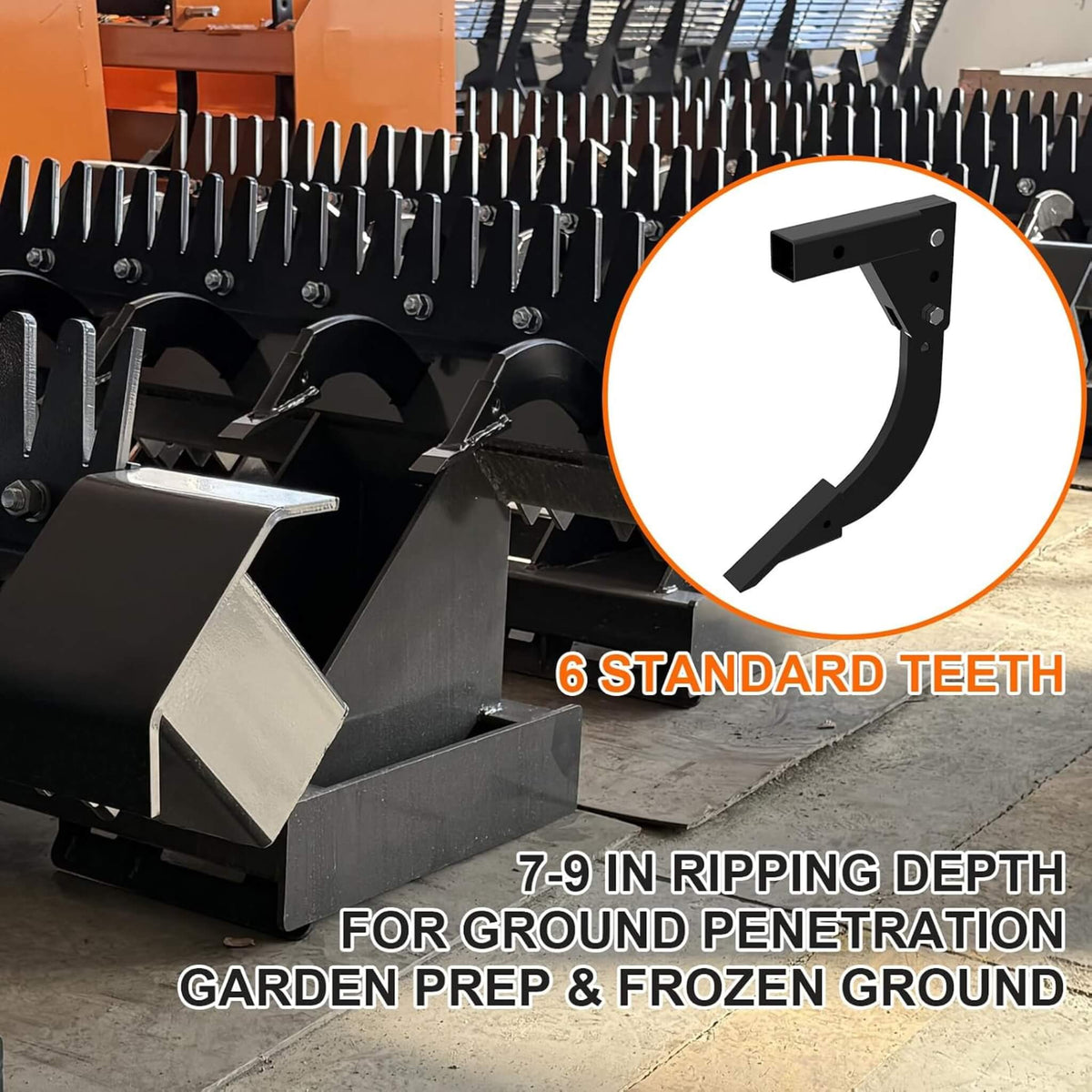 Heavy-Duty 72-Inch Leveler Ripper Scarifier Skid Steer Attachment