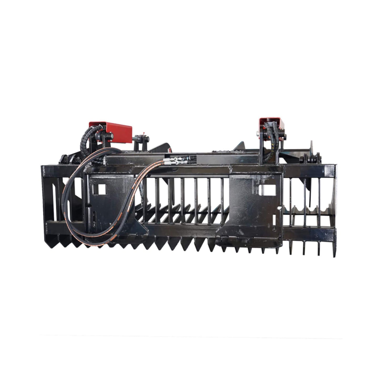 Heavy-Duty 72-Inch Rock Grapple Bucket Skid Steer Attachment with Quick Attach