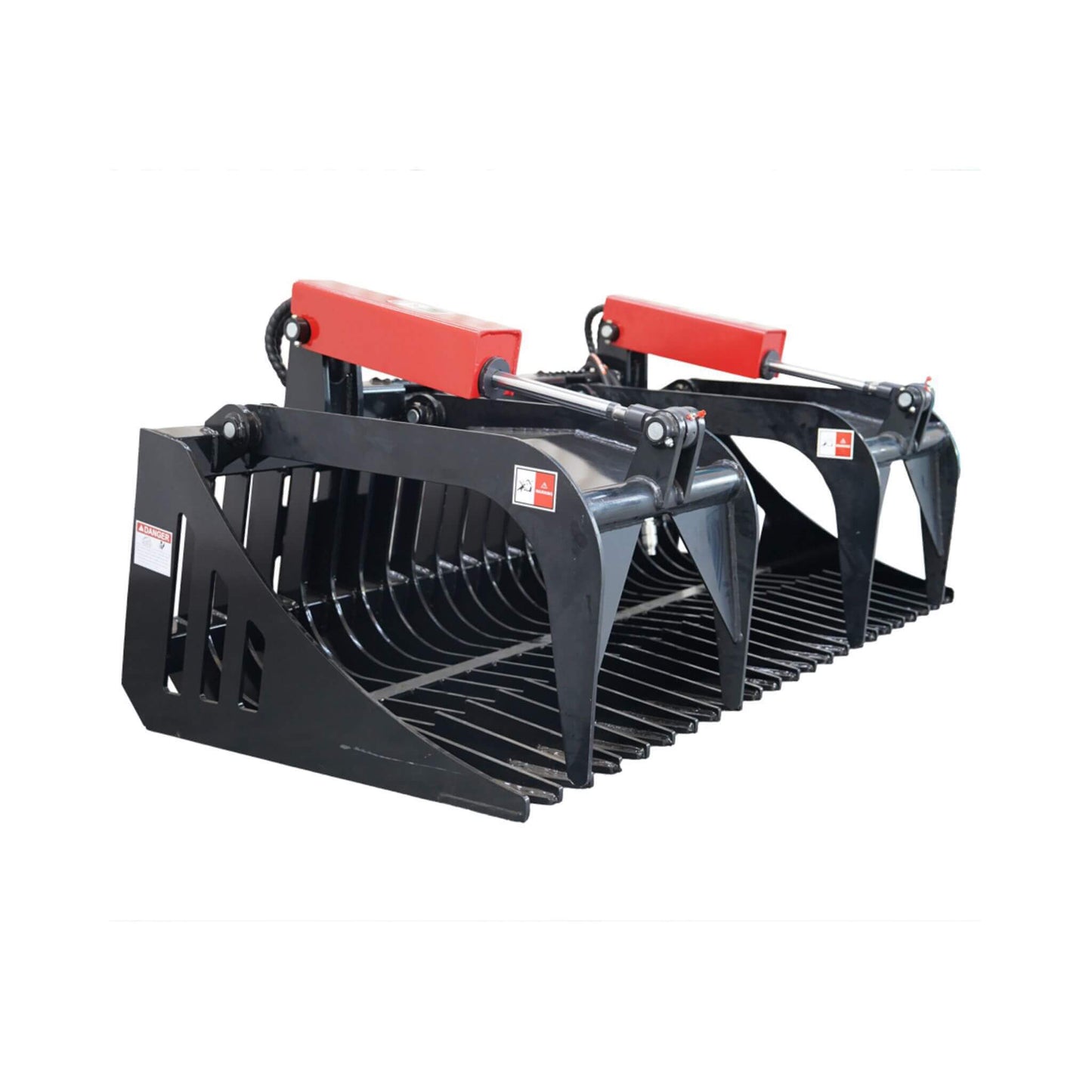 Heavy-Duty 72-Inch Rock Grapple Bucket Skid Steer Attachment with Quick Attach