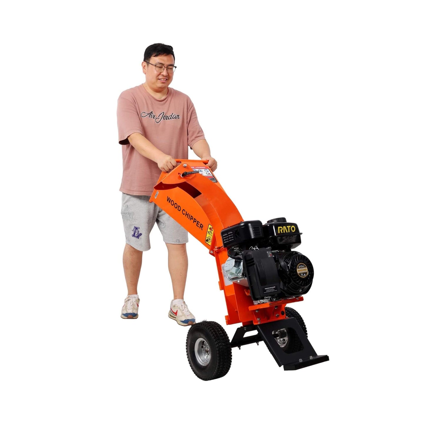 Heavy-Duty 7HP 212CC Gas Wood Chipper Shredder Mulcher