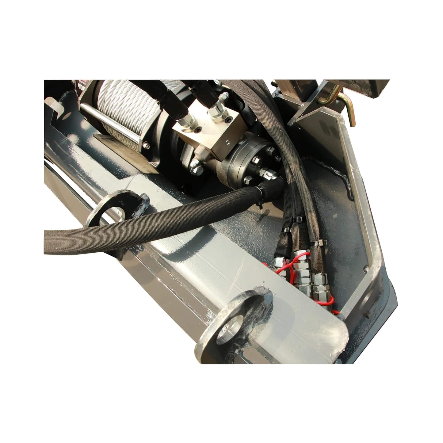 Heavy-Duty 7.5T Forestry Logging Winch Skid Steer Attachment with 100FT Steel Cable