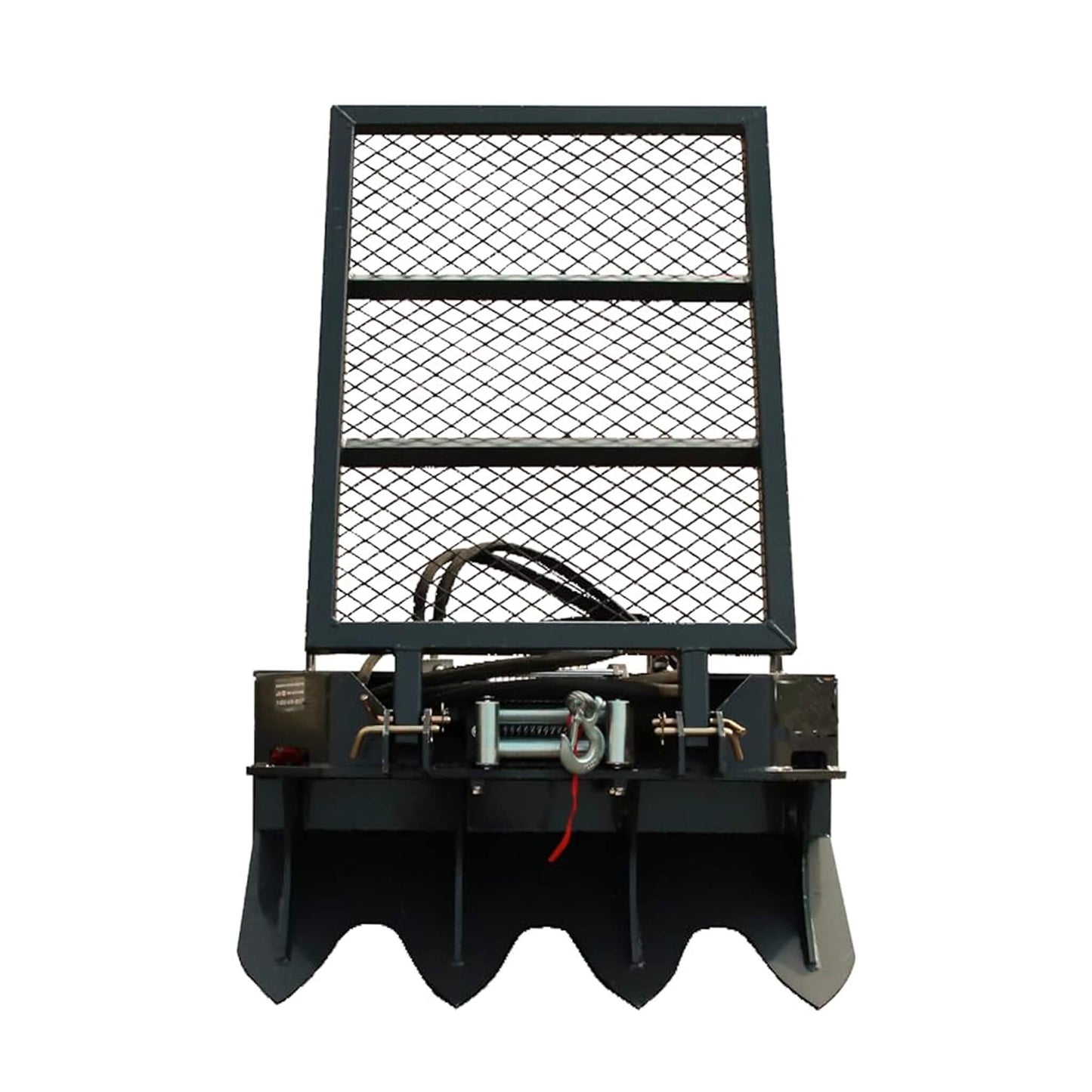 Heavy-Duty 7.5T Forestry Logging Winch Skid Steer Attachment with 100FT Steel Cable