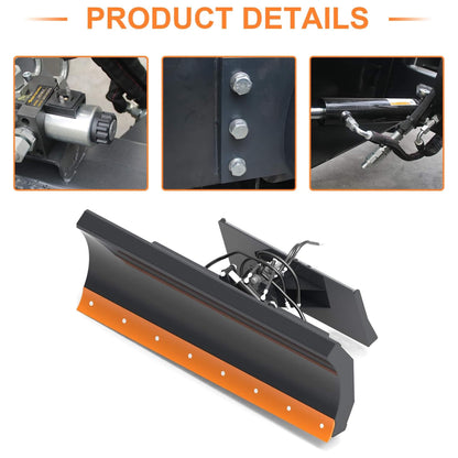 Heavy-Duty 84-Inch 6-Way Skid Steer Dozer Blade Attachment