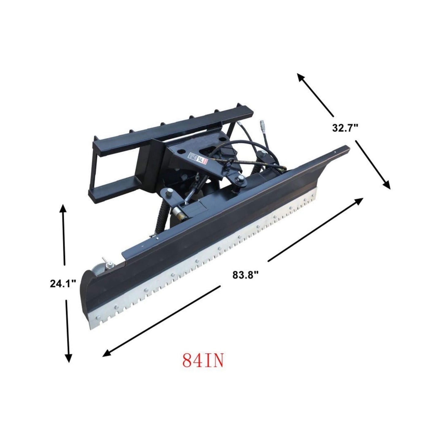 Heavy-Duty 84-Inch Snow Plow Attachment with Dozer Blade