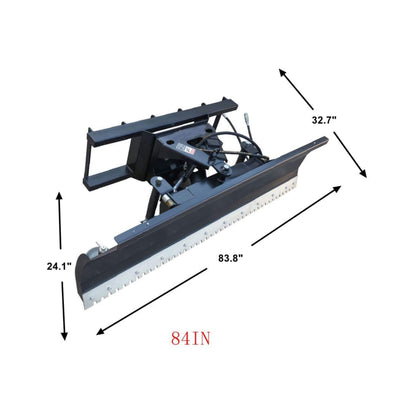 Heavy-Duty 84-Inch Snow Plow Attachment with Dozer Blade