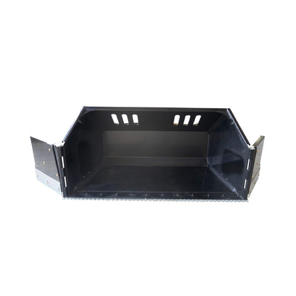 Heavy-Duty 89-Inch Snow Bucket Skid Steer Attachment with Swing Doors