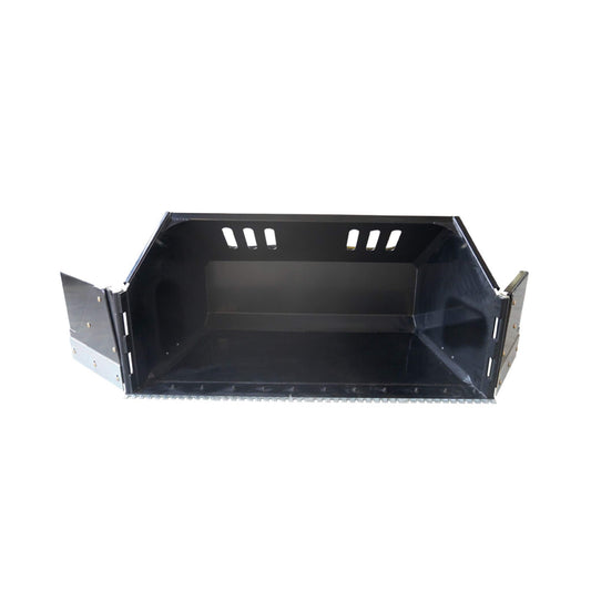 Heavy-Duty 89-Inch Snow Bucket Skid Steer Attachment with Swing Doors