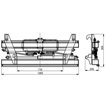 Heavy-Duty Adjustable Fork Carriage Skid Steer Attachment