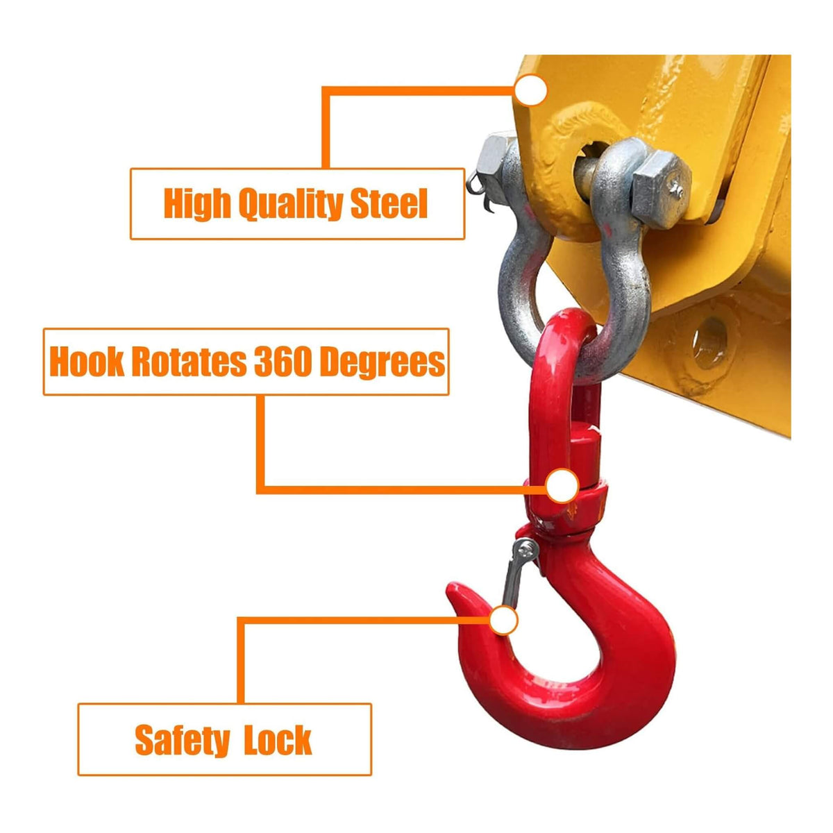 Heavy-Duty Adjustable Telescopic Forklift Jib Boom Crane