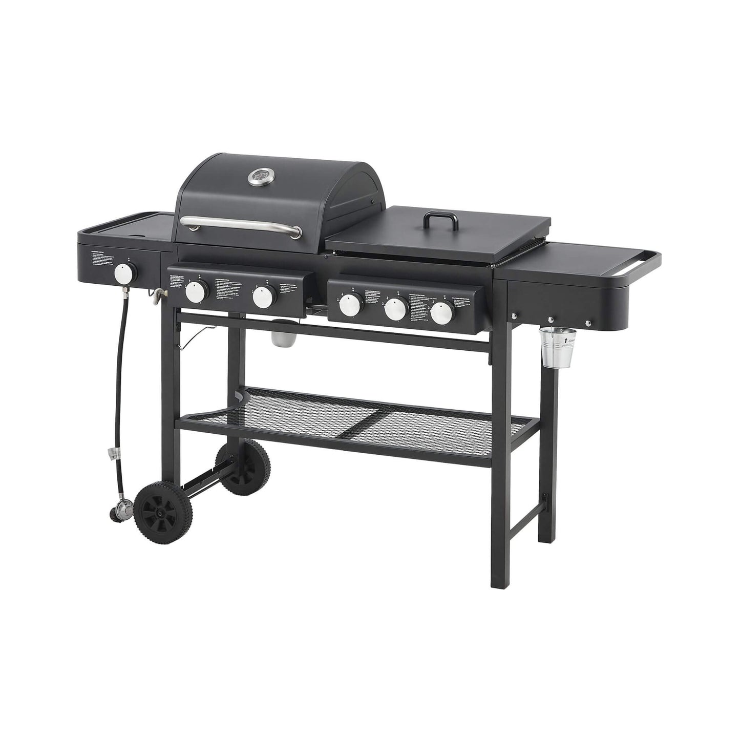 Castelle Flame Heavy-Duty All-In-One Outdoor 5-Burner 56K BTU LP Grill