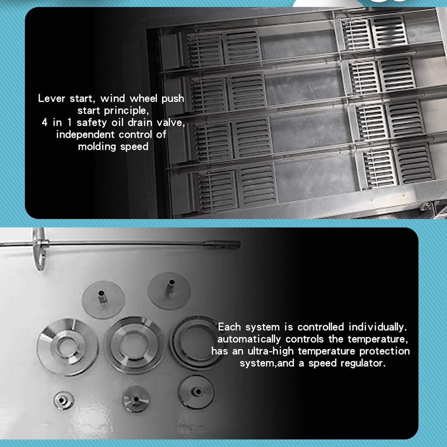 Heavy Duty Automatic Commercial 4-Row Donut Maker Machine