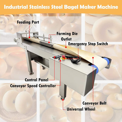 Heavy-Duty 110V Automatic Commercial Stainless Steel Bagel Machine