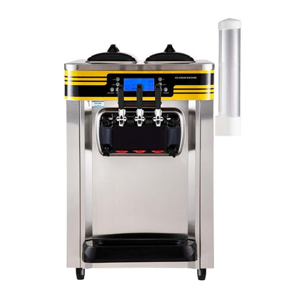 Heavy-Duty Commercial 3 Flavor Countertop Soft Serve Ice Cream Maker Machine 2350W
