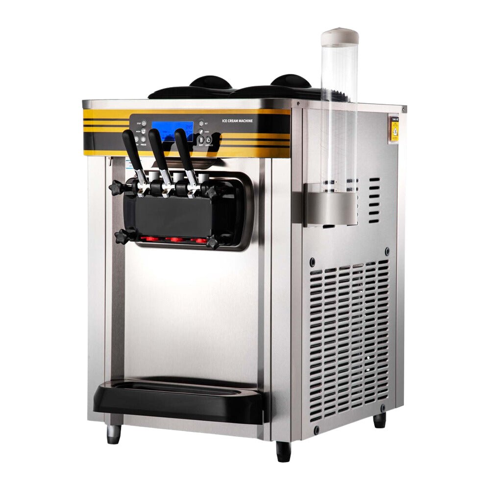 Heavy-Duty Commercial 3 Flavor Countertop Soft Serve Ice Cream Maker Machine 2350W