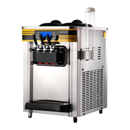 Heavy-Duty Commercial 3 Flavor Countertop Soft Serve Ice Cream Maker Machine 2350W