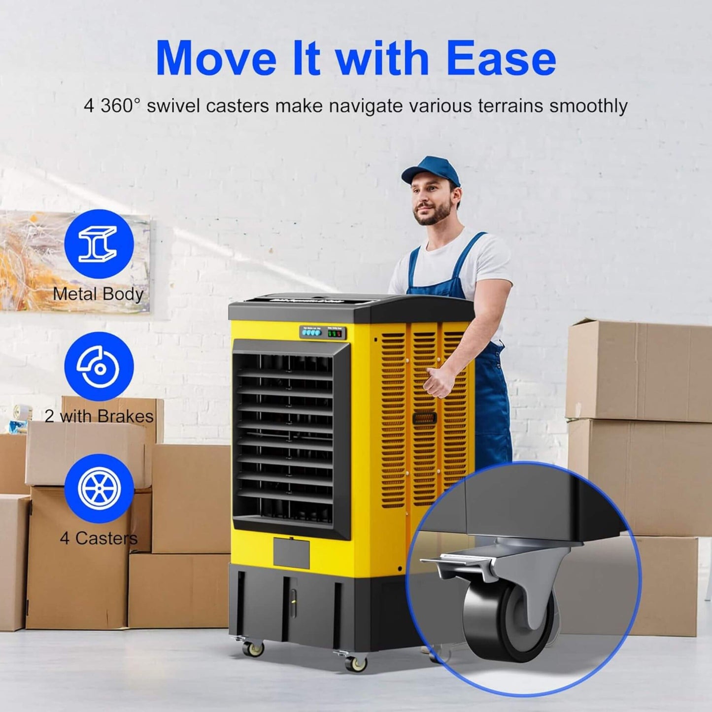 Heavy-Duty Commercial 3-Speed Outdoor Windowless Swamp Cooler