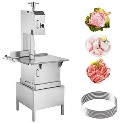 Heavy Duty Commercial Electric Meat Bone Saw Cutting Band Machine With 6 Saw Blades 2200W