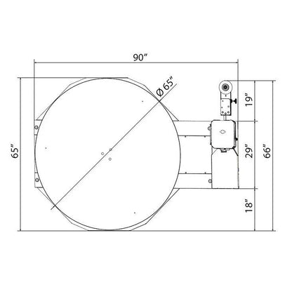 Heavy-Duty Commercial Pallet Carousel Shrink Wrapping Skid Turntable Machine