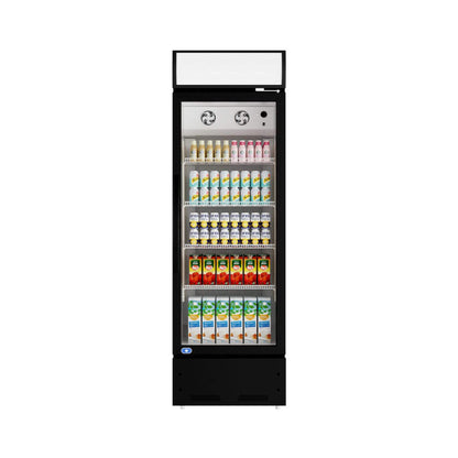 Heavy-Duty Commercial Single Glass Door Refrigerator With LED Lights 23"