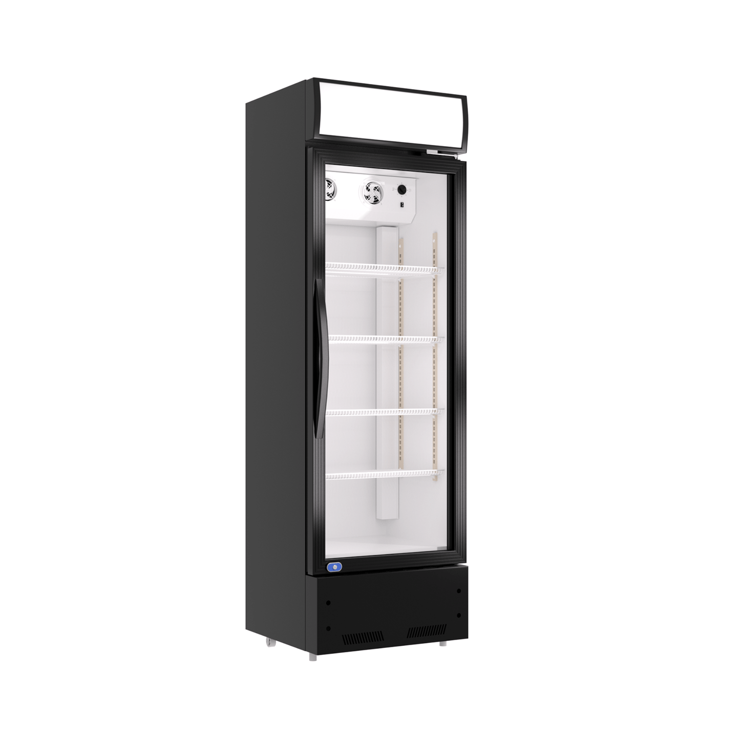 Heavy-Duty Commercial Single Glass Door Refrigerator With LED Lights 23"