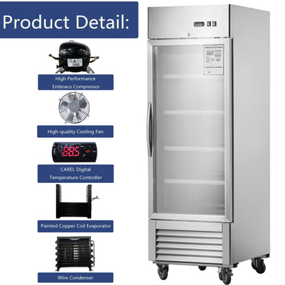 Heavy-Duty Commercial Upright ETL Certified Freezer For Restaurants, Bars, And Supermarkets
