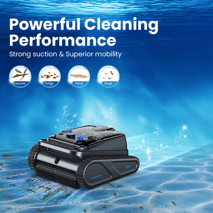 Heavy-Duty Cordless Wall Climbing Robotic Pool Vacuum Cleaner
