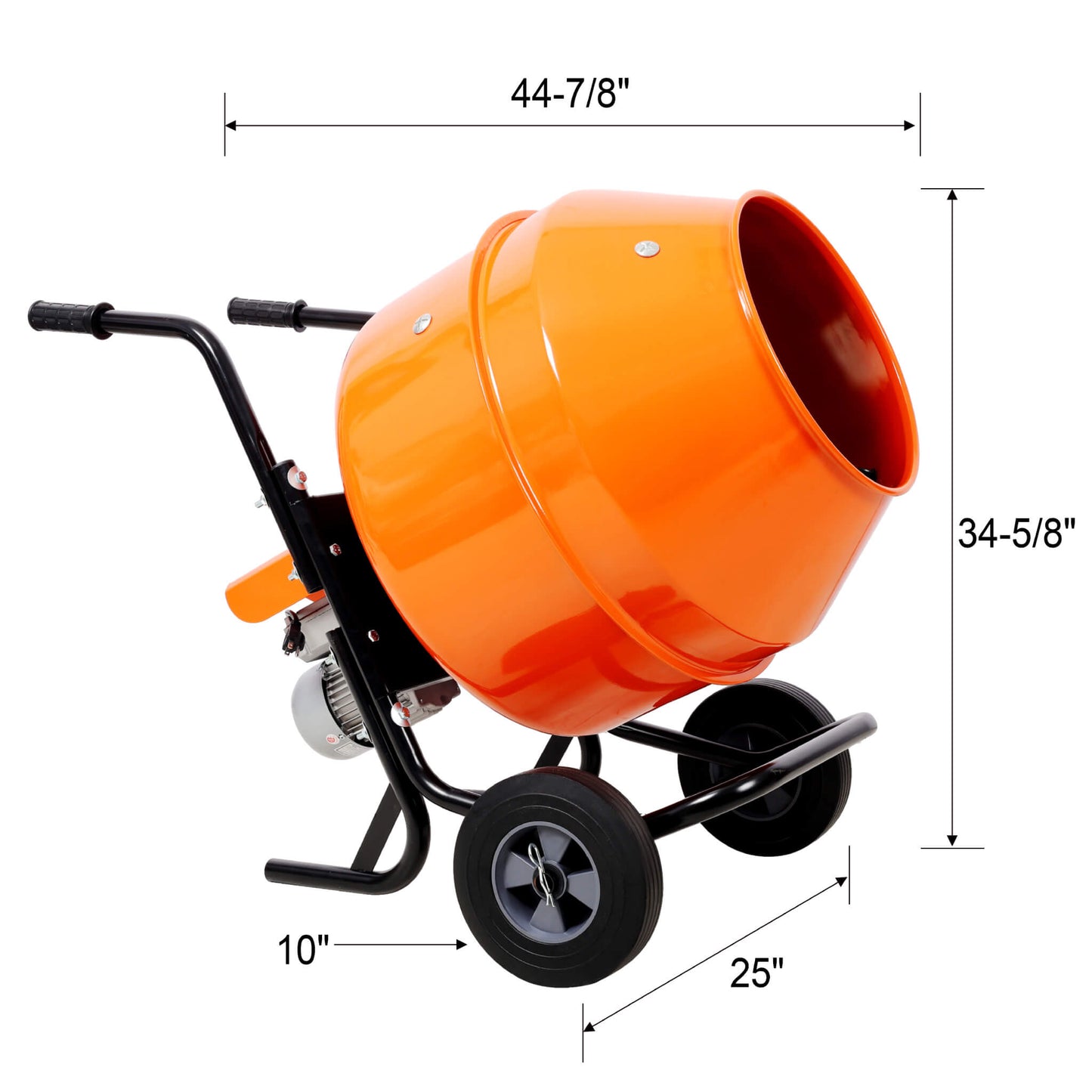 Heavy-Duty CSA Certified Portable Cement Mixer with 1/2HP Motor, 40GAL