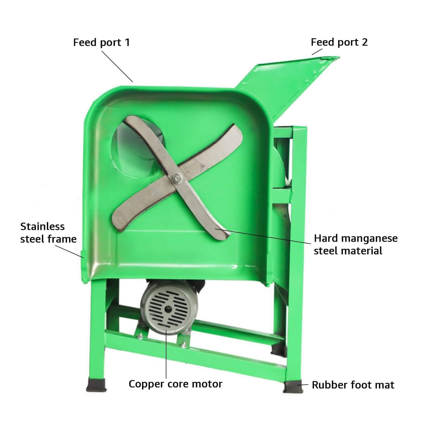 Heavy-Duty Electric Commercial Forage Harvester Hay Chopper