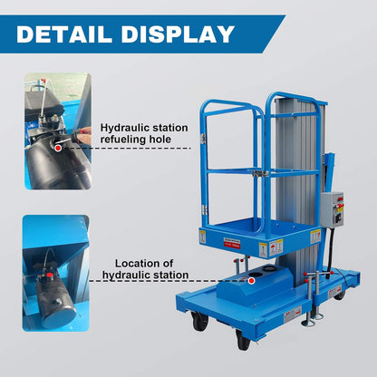 Heavy-Duty Electric Hydraulic Aluminum Mobile Man Lift