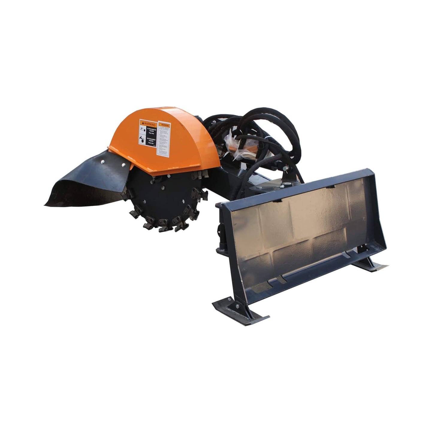 Heavy-Duty Hydraulic Skid Steer Stump Grinder Attachment with 24-Inch Wheel