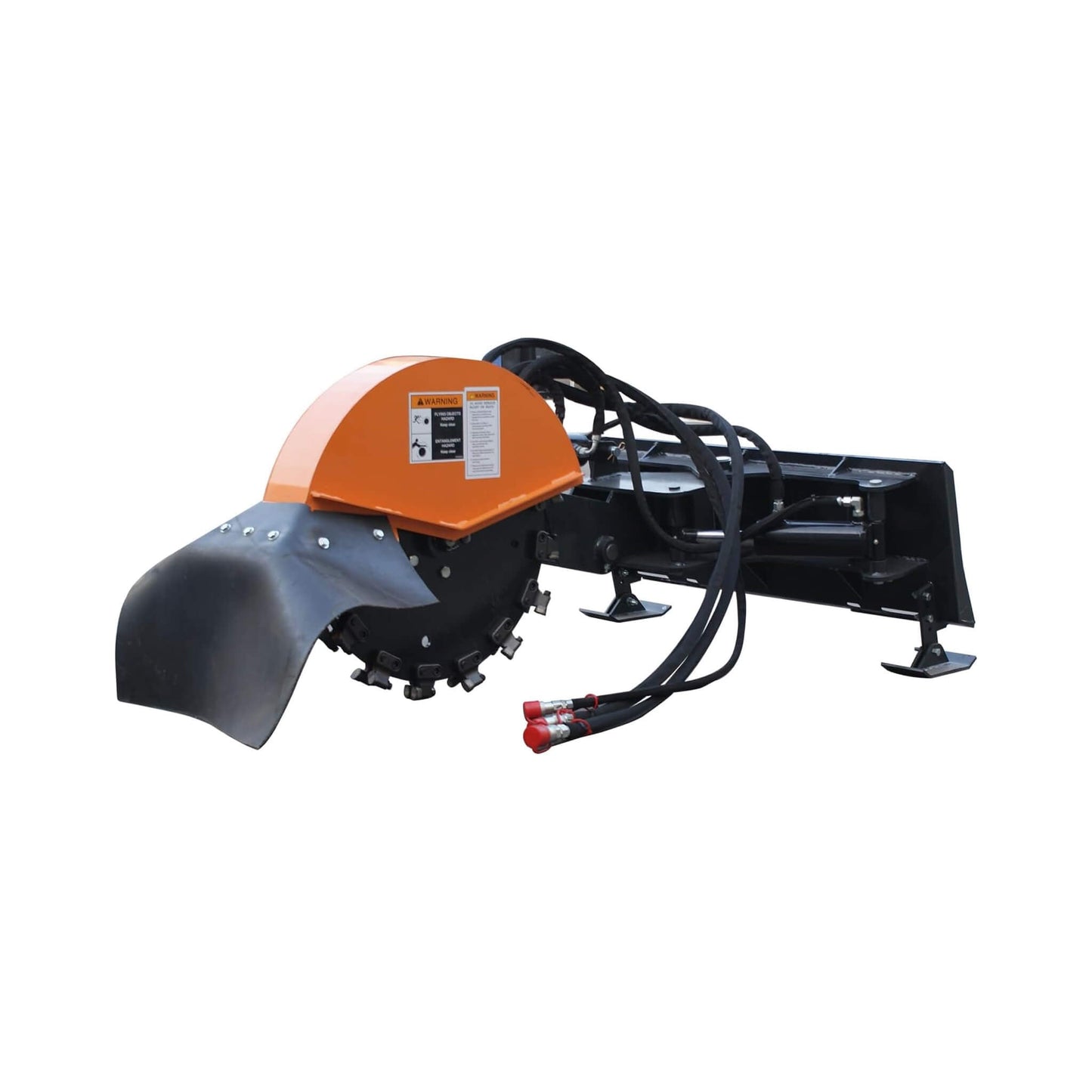 Heavy-Duty Hydraulic Skid Steer Stump Grinder Attachment with 24-Inch Wheel