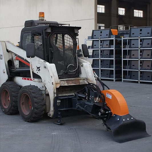 Heavy-Duty Hydraulic Skid Steer Stump Grinder Attachment with 24-Inch Wheel