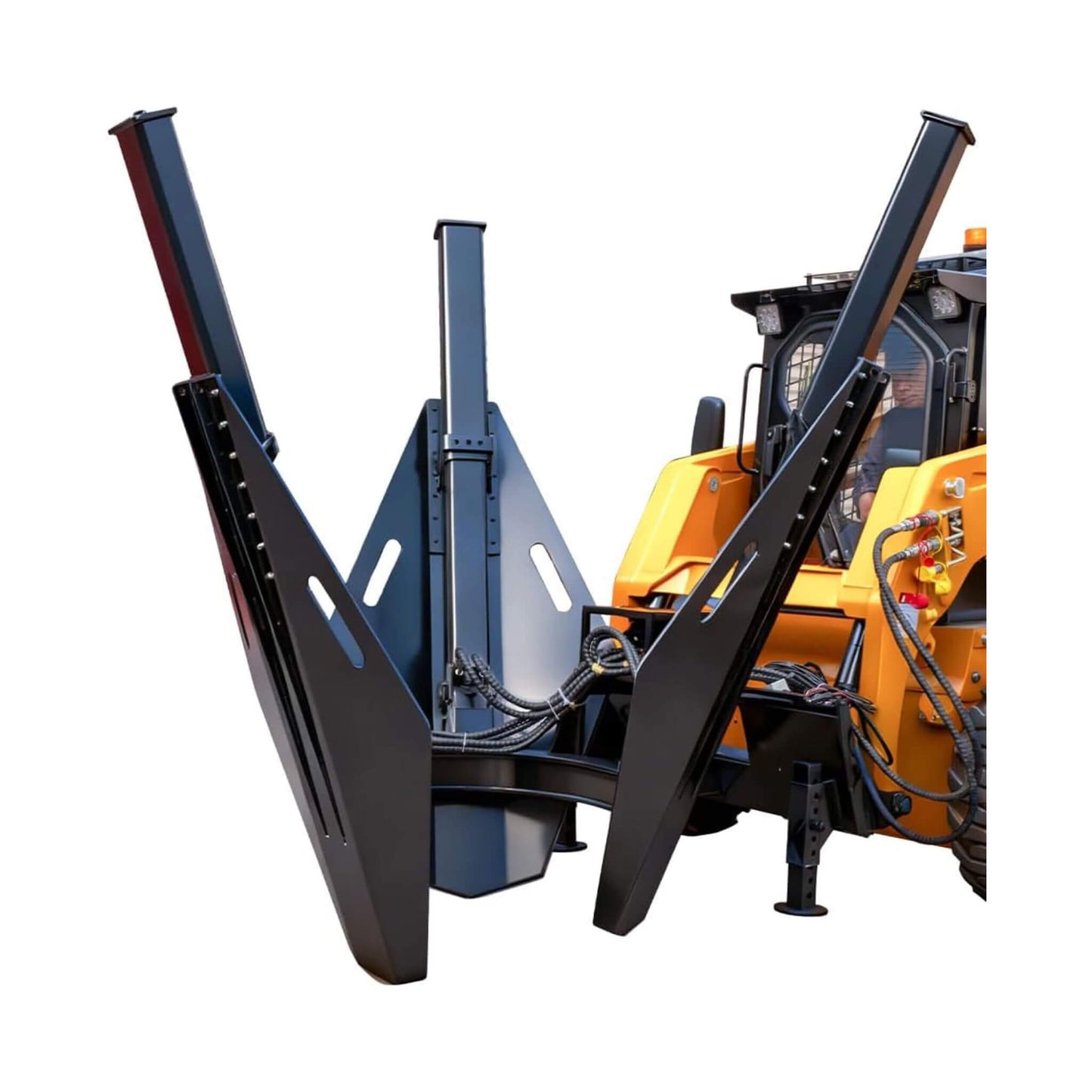 Heavy-Duty Industrial 3-Blade Tree Spade Transplanter Skid Steer Attachment
