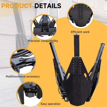 Heavy-Duty Industrial 3-Blade Tree Spade Transplanter Skid Steer Attachment