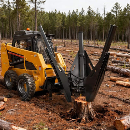 Heavy-Duty Industrial 3-Blade Tree Spade Transplanter Skid Steer Attachment