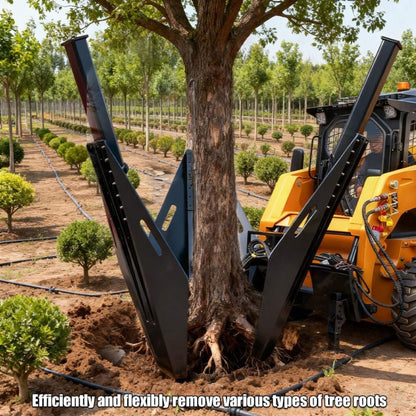 Heavy-Duty Industrial 3-Blade Tree Spade Transplanter Skid Steer Attachment