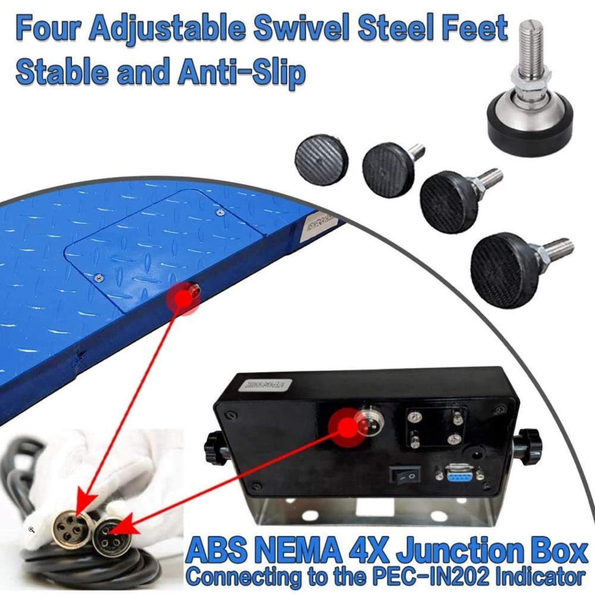 Heavy-Duty Industrial Digital Floor Scale with NETP Indicator