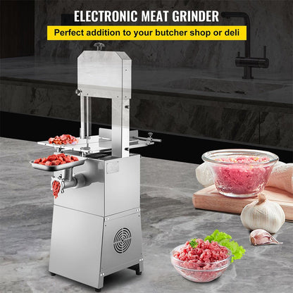 Heavy-Duty Industrial Electric Meat Bandsaw Bone Cutting Machine 550W
