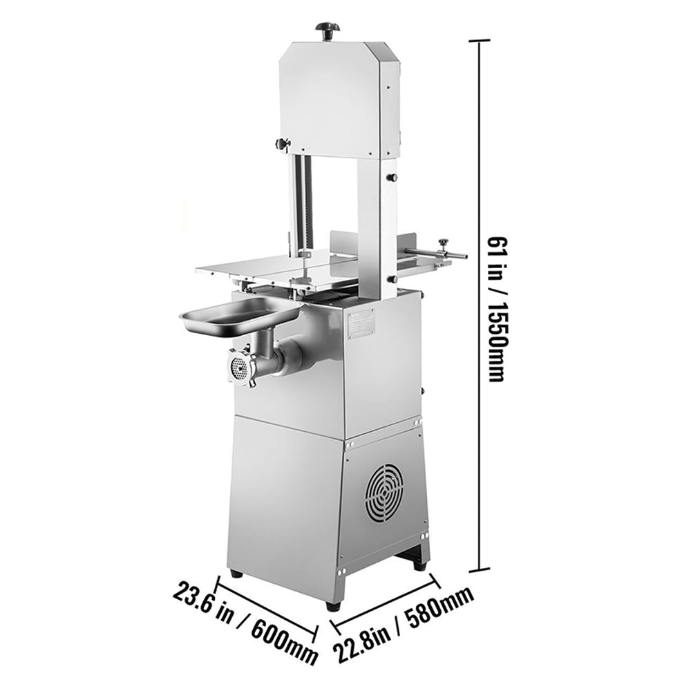 Heavy-Duty Industrial Electric Meat Bandsaw Bone Cutting Machine 550W