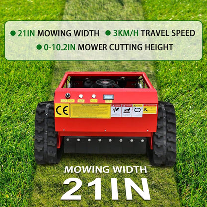 Heavy-Duty Industrial Remote-Controlled Lawn Mower with Adjustable Cutting Height